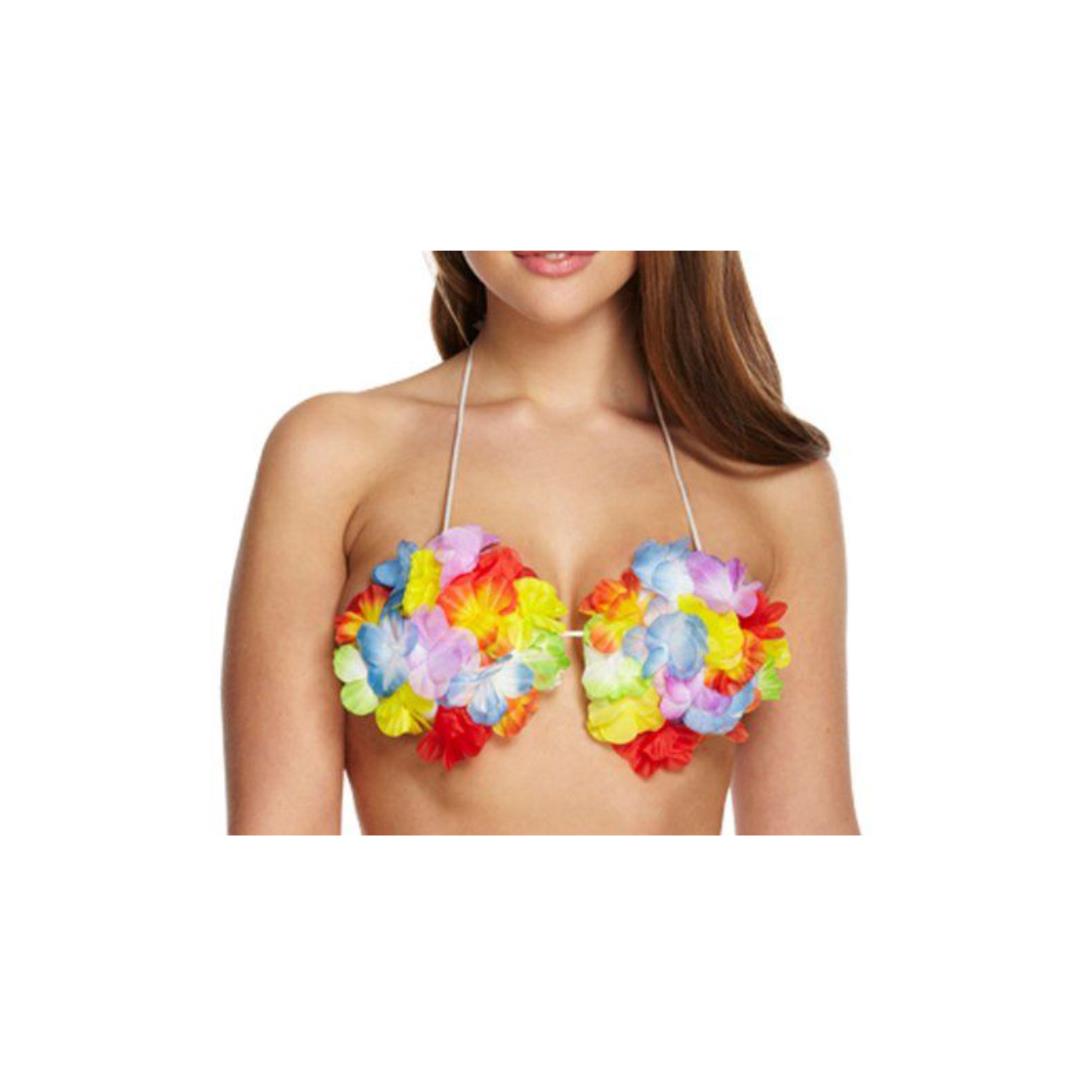 Hawaiian Luau Flower Bra