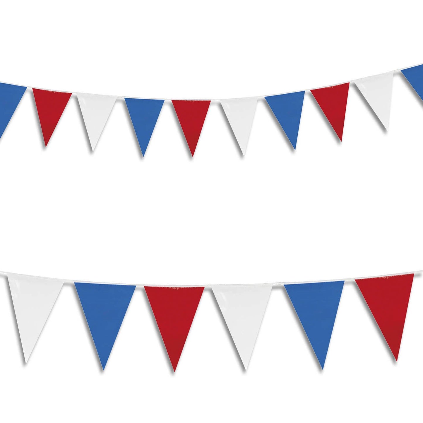 Red Blue White Bunting 40m - 80 Flags Pennant