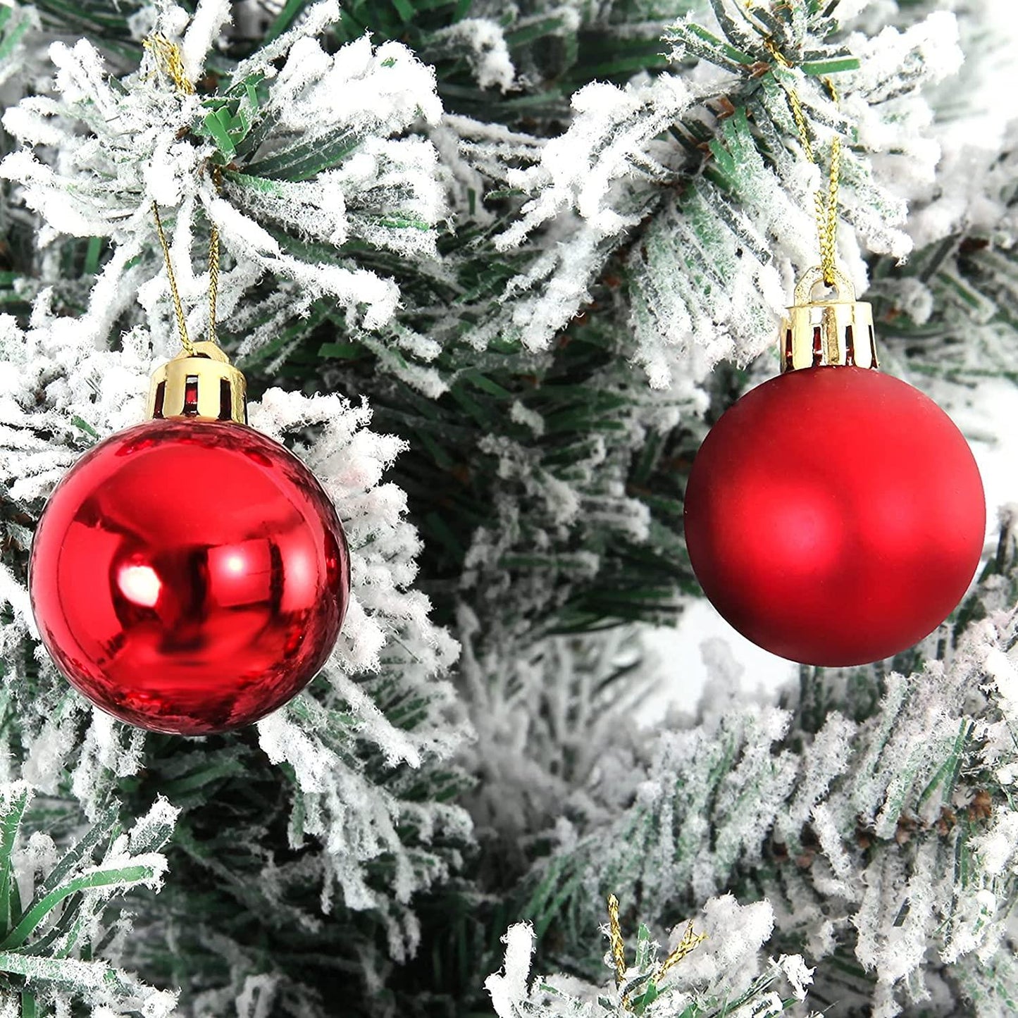 12 pcs Red Baubles 3cm