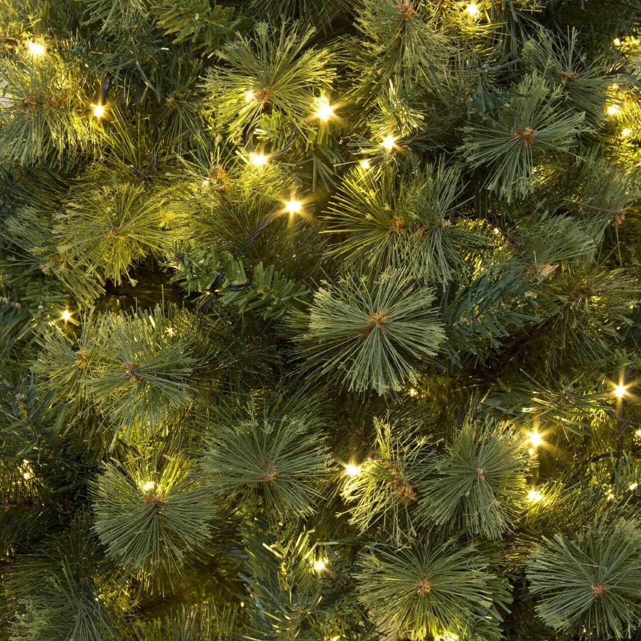 8ft Bushy Green Kentucky Pine Christmas Tree, 240cm Pre-Lit