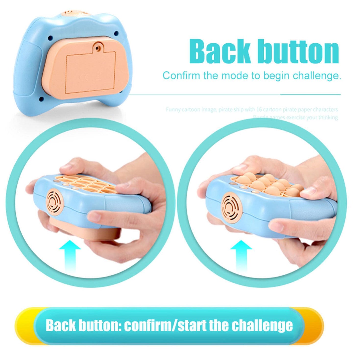 Blue Unicorn Quick Push Game Console