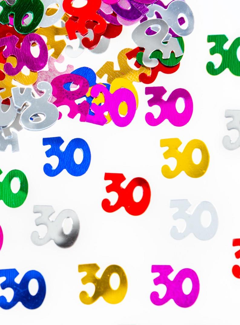 4 Packs of 14g 30th Mix Happy Birthday Confetti Sprinkles