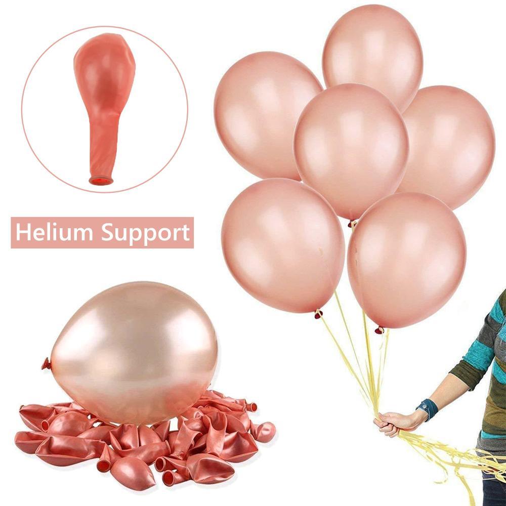 Metallic Rose Gold Balloons - 12 Inch, 25 Pack