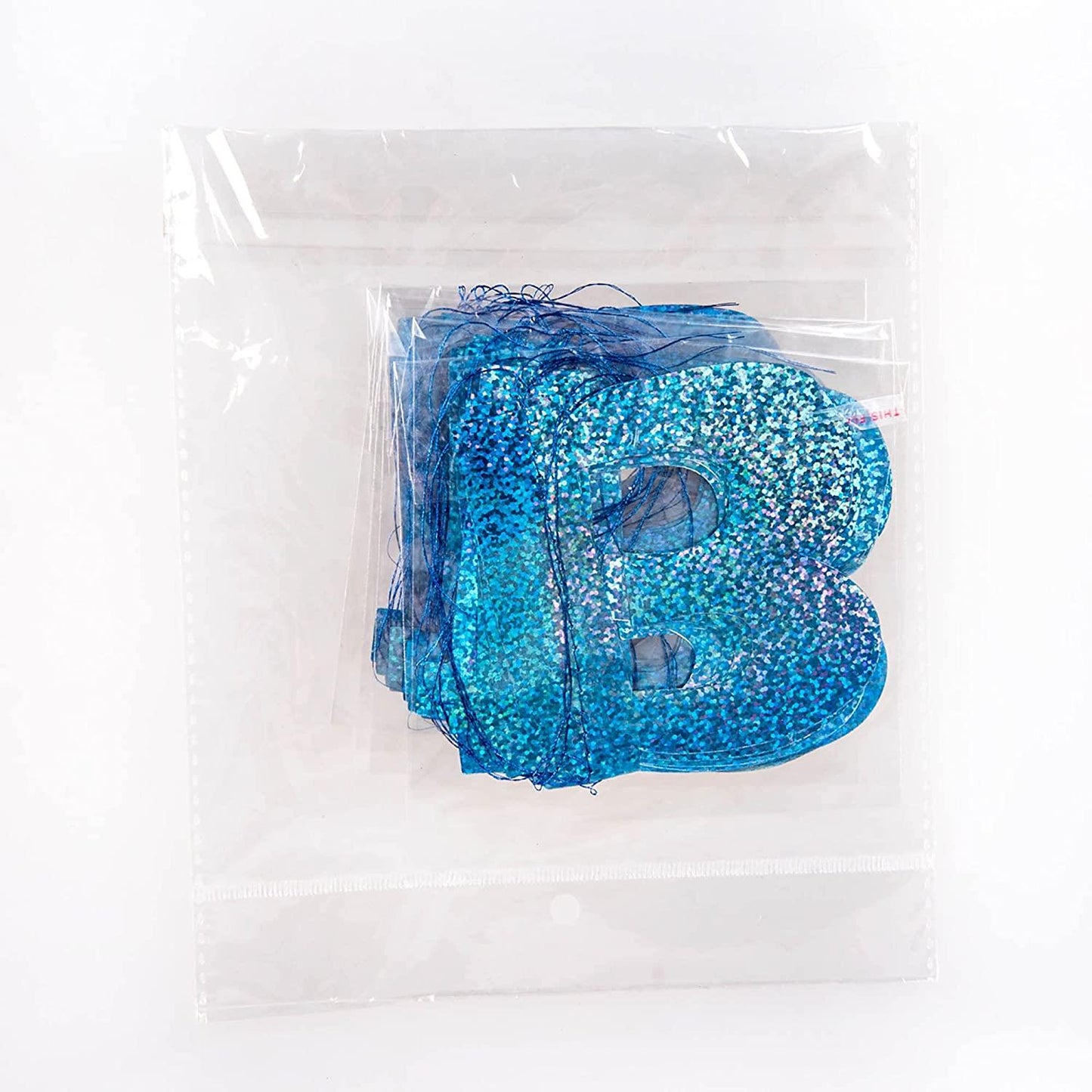 6PCS x 5ft 13th Birthday String Glitz Blue