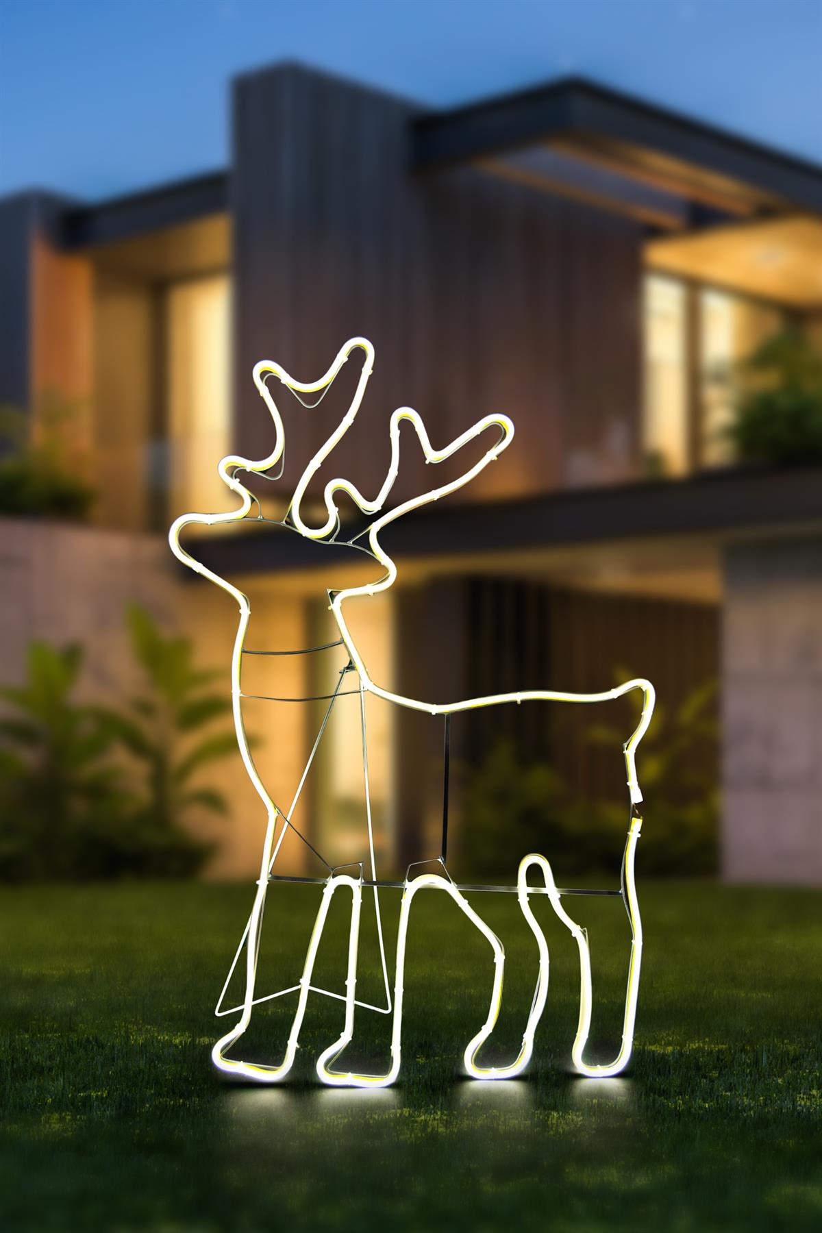 Reindeer Rope Light Silhouette Cool White 89 x 50cm