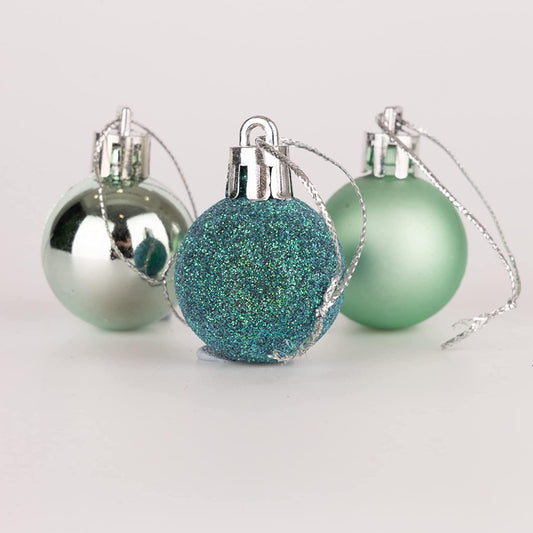 12 pcs Turquoise 3cm Baubles (PVC)