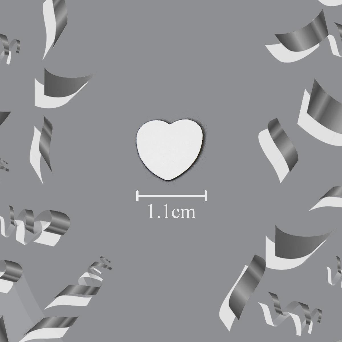 14g Silver Heart Shape Confetti