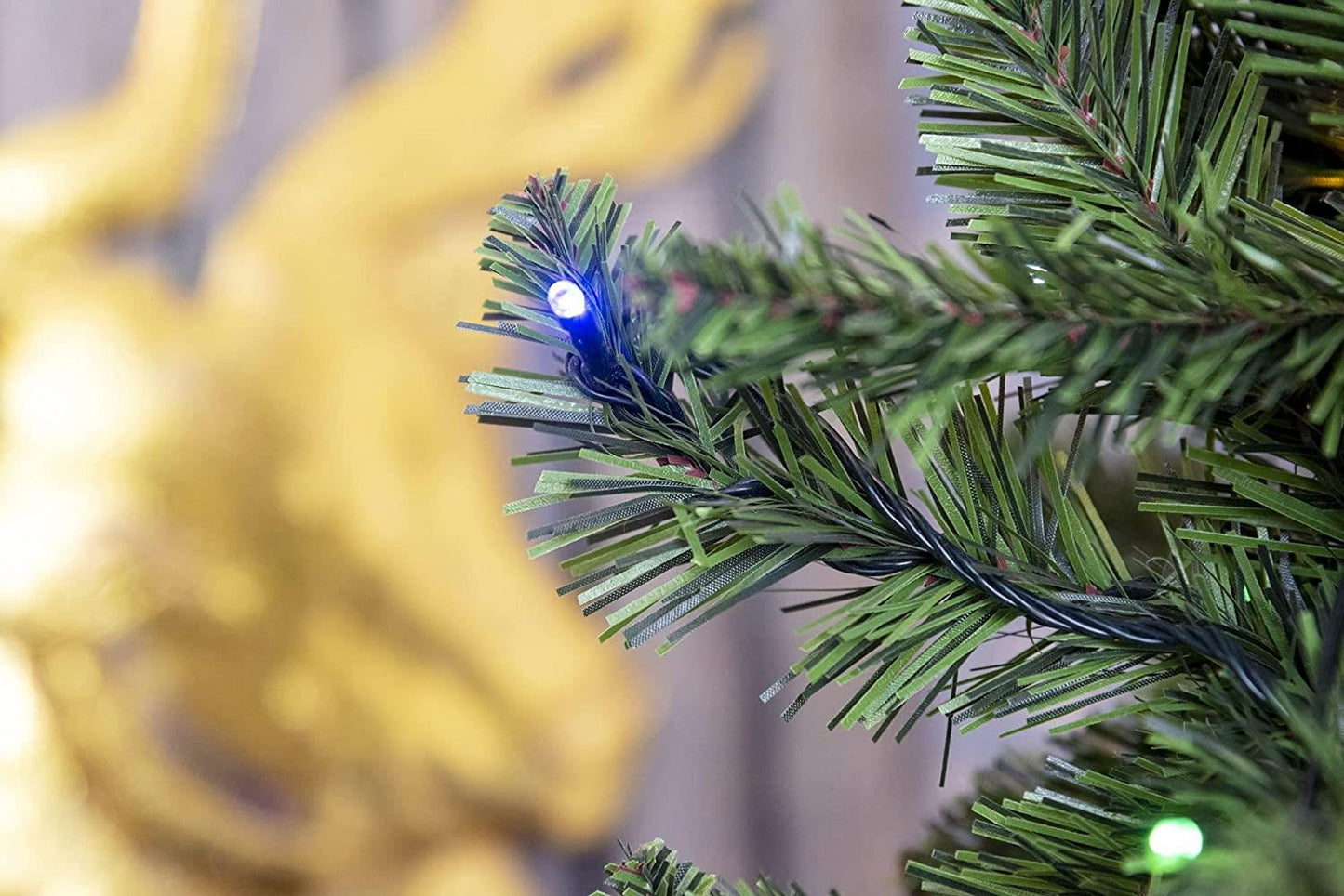 8Ft Pre-Lit Imperial Pine Christmas Tree Green Multicolour LEDs