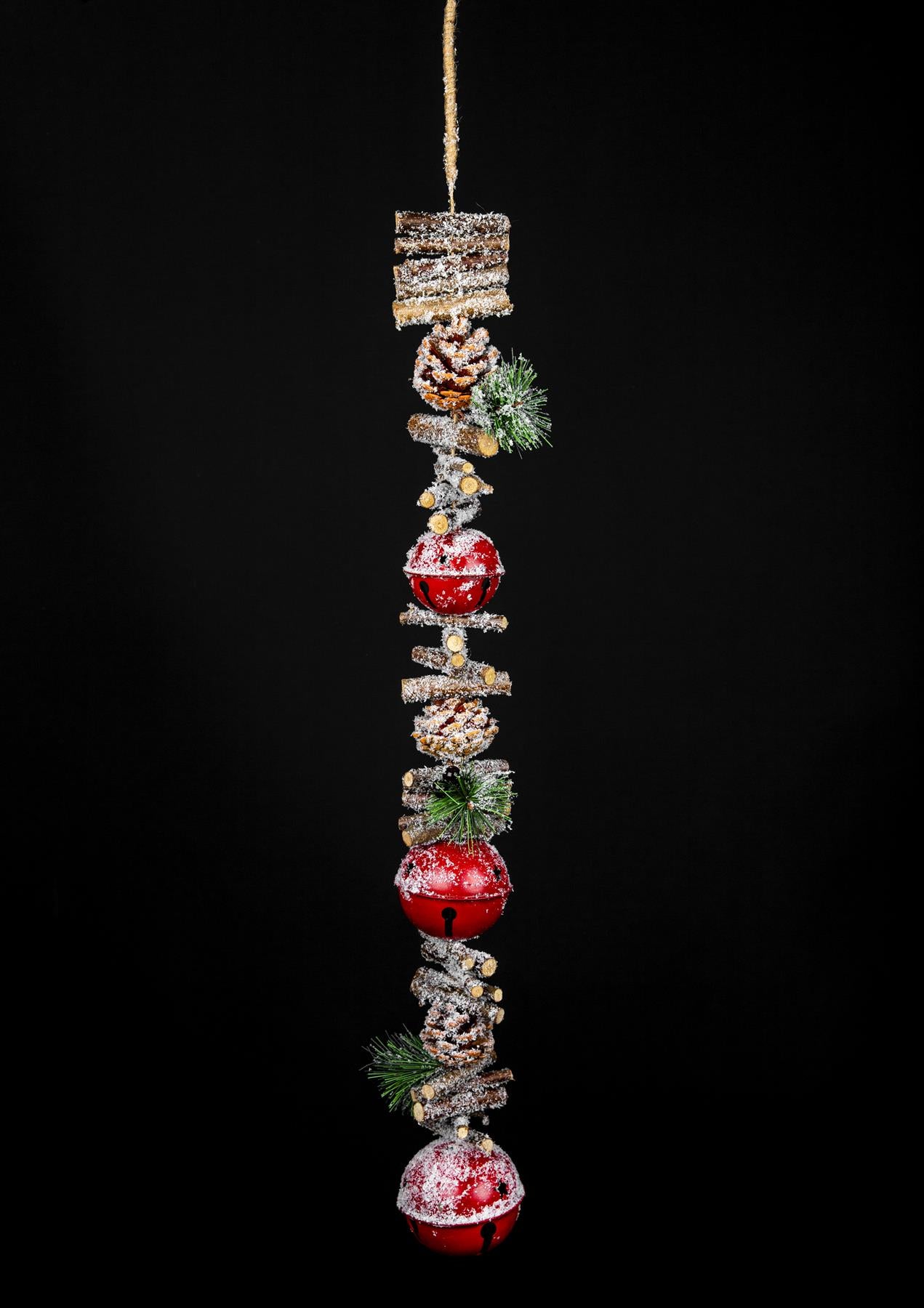 90CM Red Triple Bells Garland
