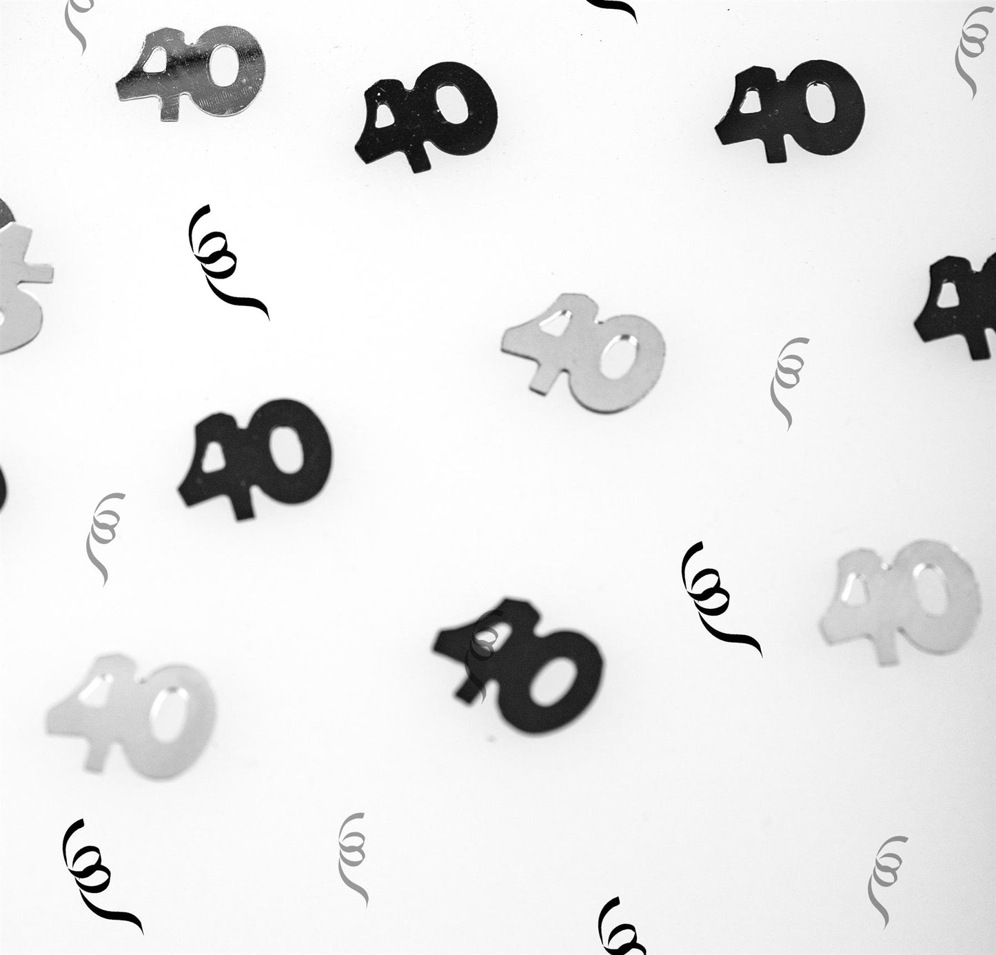 40th Confetti Black & Silver - 14g 4PKS