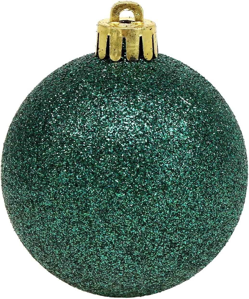 Baubles Emerald Green 5cm - 24Pcs Set PVC