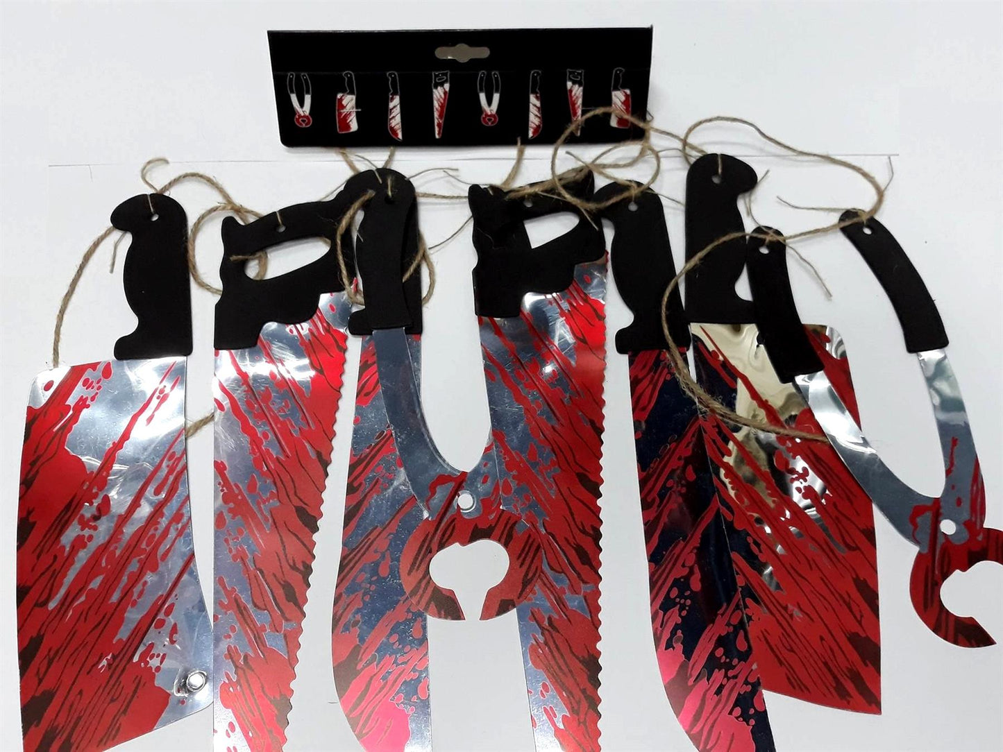 8Pcs Halloween Bloody Weapons Garland 8ft