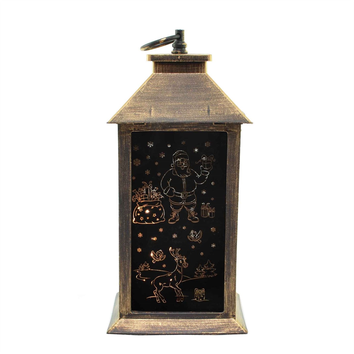 Rustic Gold Christmas Lantern