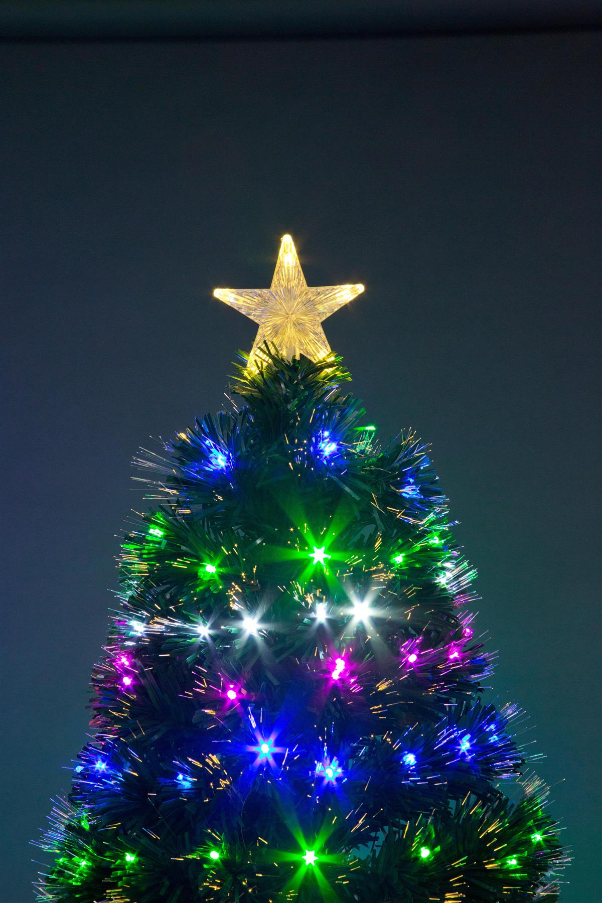 6ft Remote Controlled Fibre Optic Christmas Tree