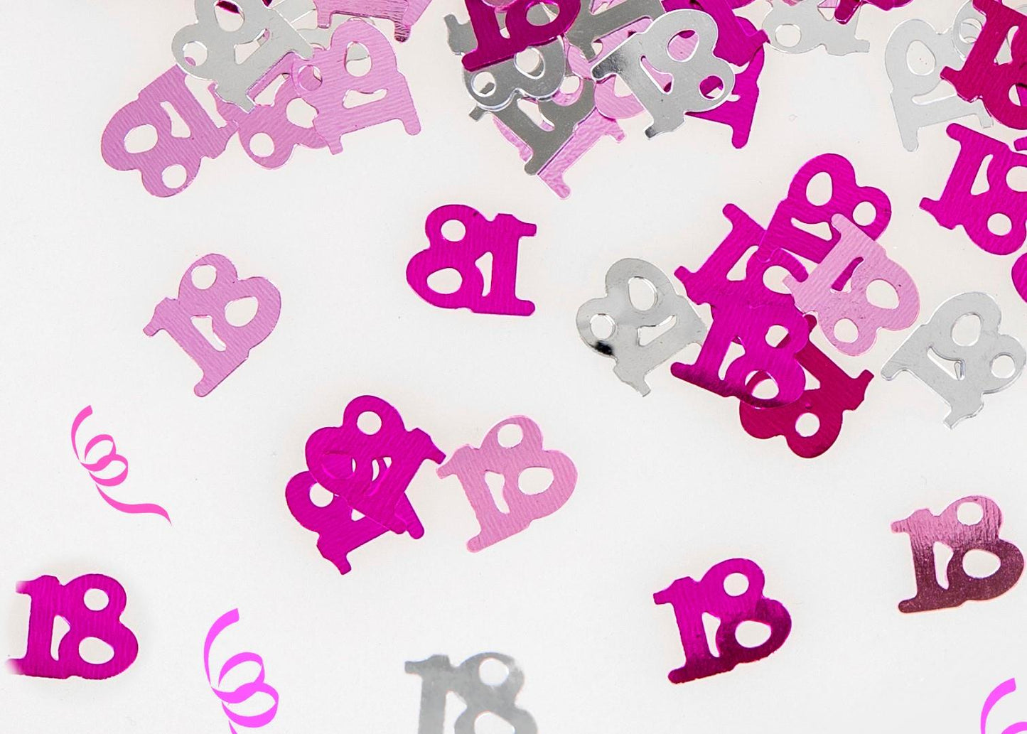 4 Packs of 18th Pink Happy Birthday Confetti 14g Each