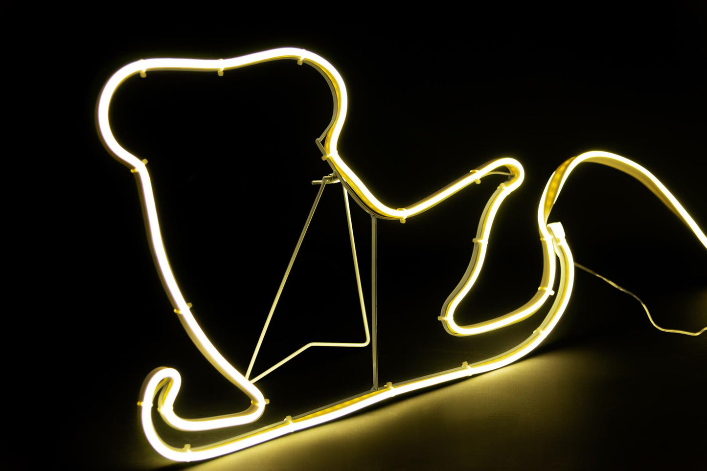Reindeer and Sleigh Rope Light Silhouette - Warm White, Reindeer 30x40cm, Sleigh 30x45cm