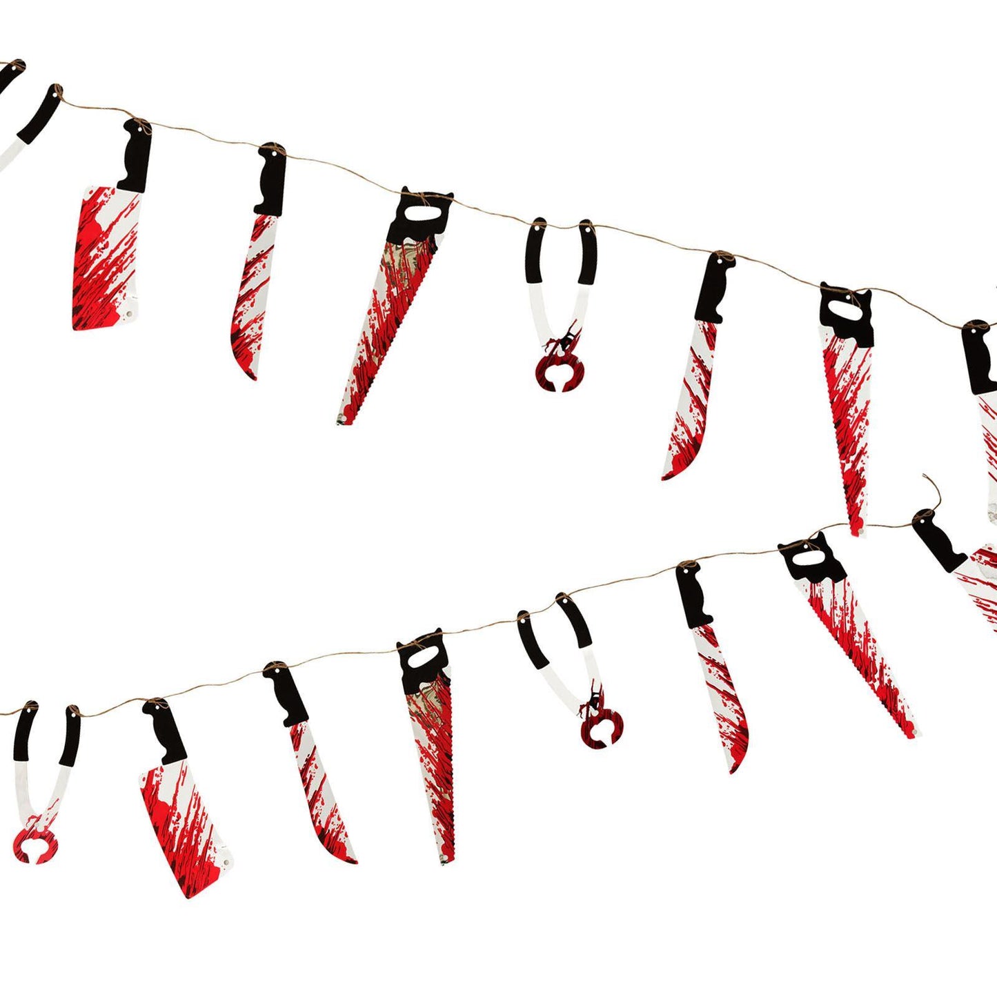 8Pcs Halloween Bloody Weapons Garland 8ft