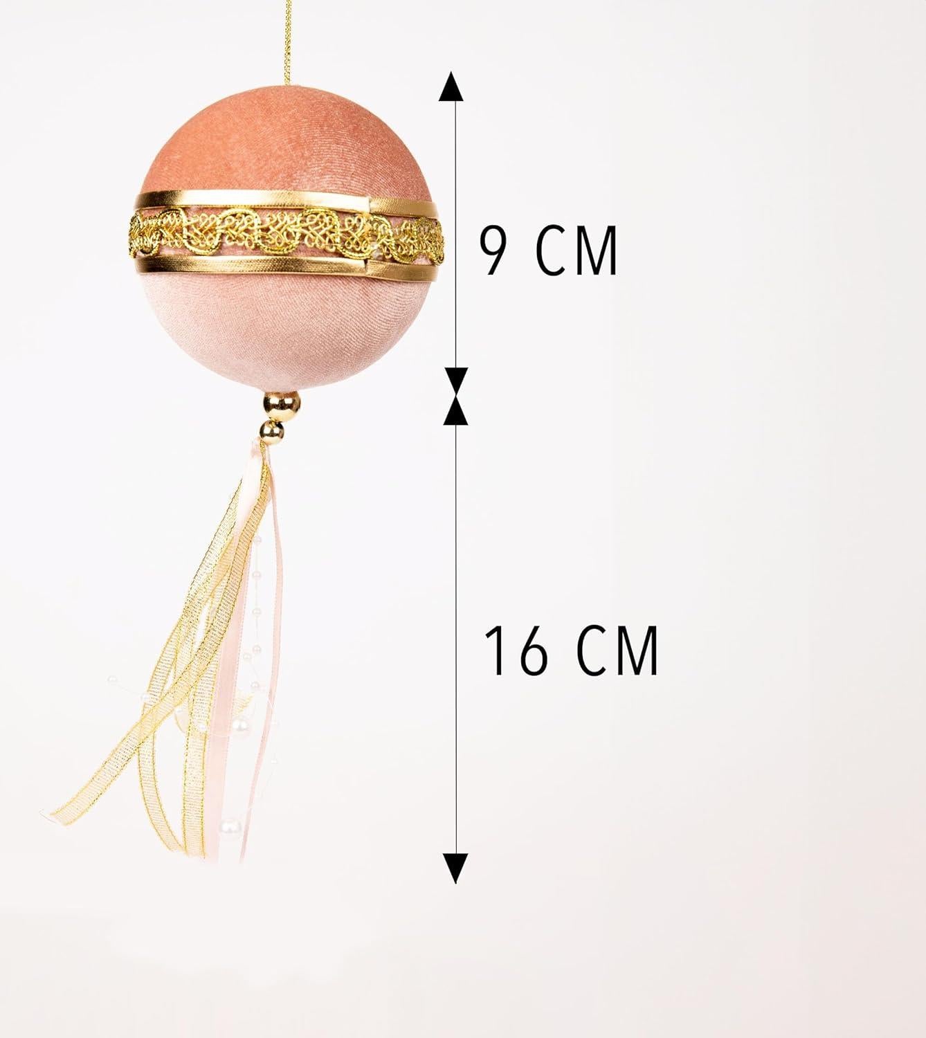 Pink Ball Decoration, 9cm