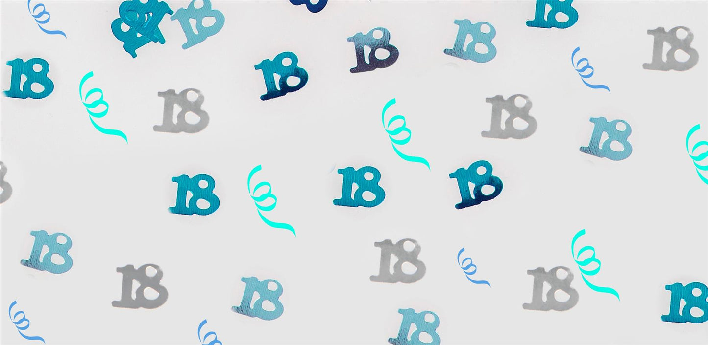 4x 14g 18th Blue Happy Birthday Confetti