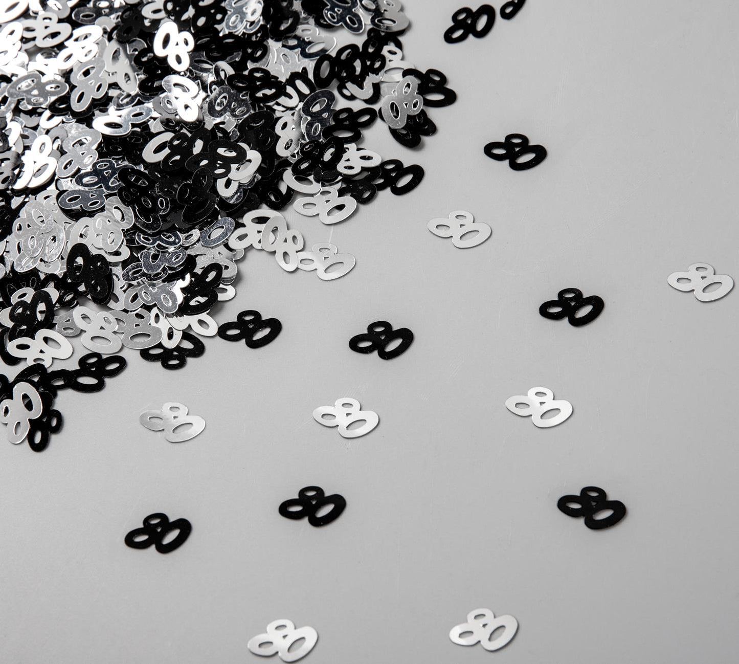 14g 80th Black Happy Birthday Confetti