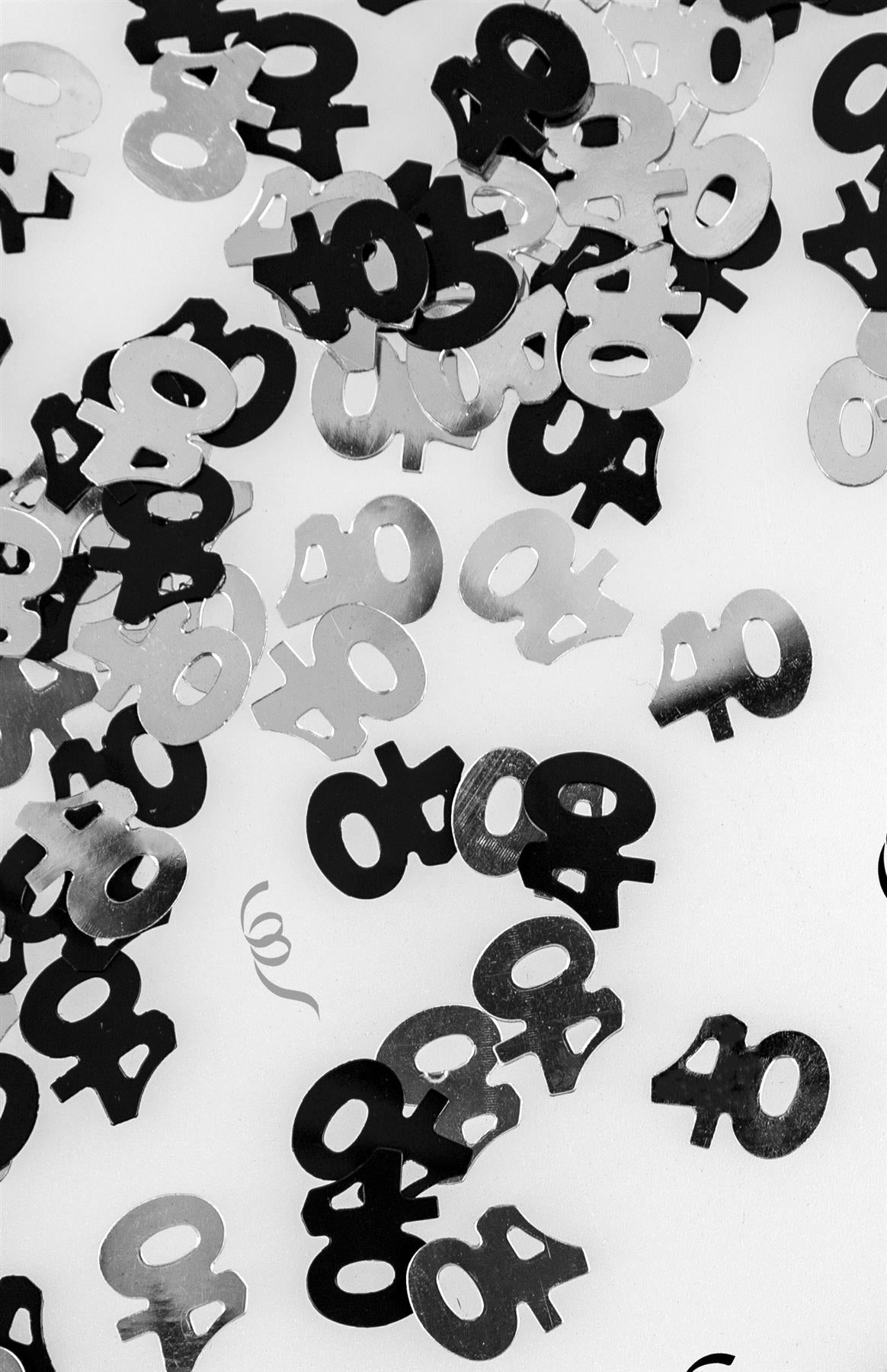 40th Confetti Black & Silver - 14g 4PKS