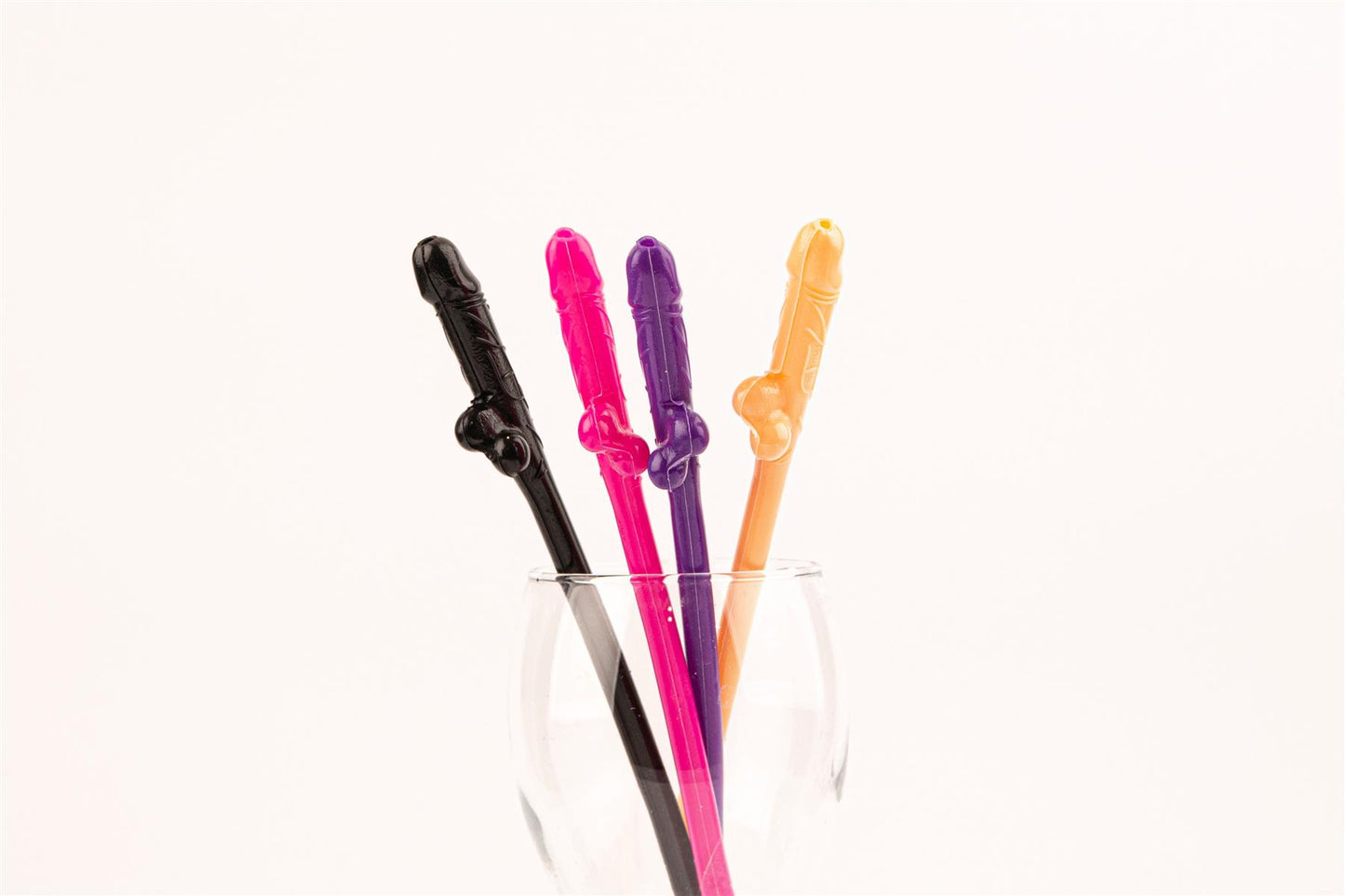 20 Coloured Willy Straws