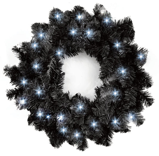 Pre-Lit Imperial Pine Wreath - 55cm, Cool White LEDs