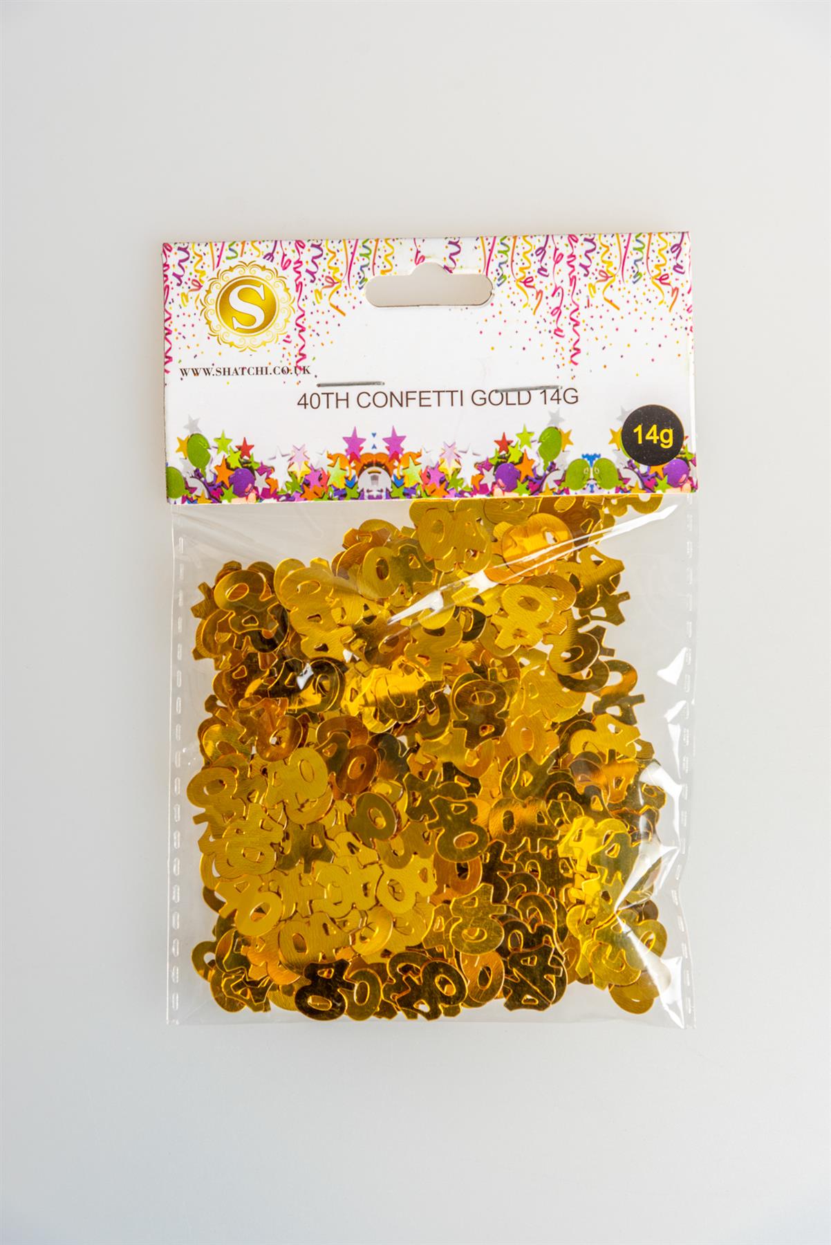 2 packs 40th Gold Confetti