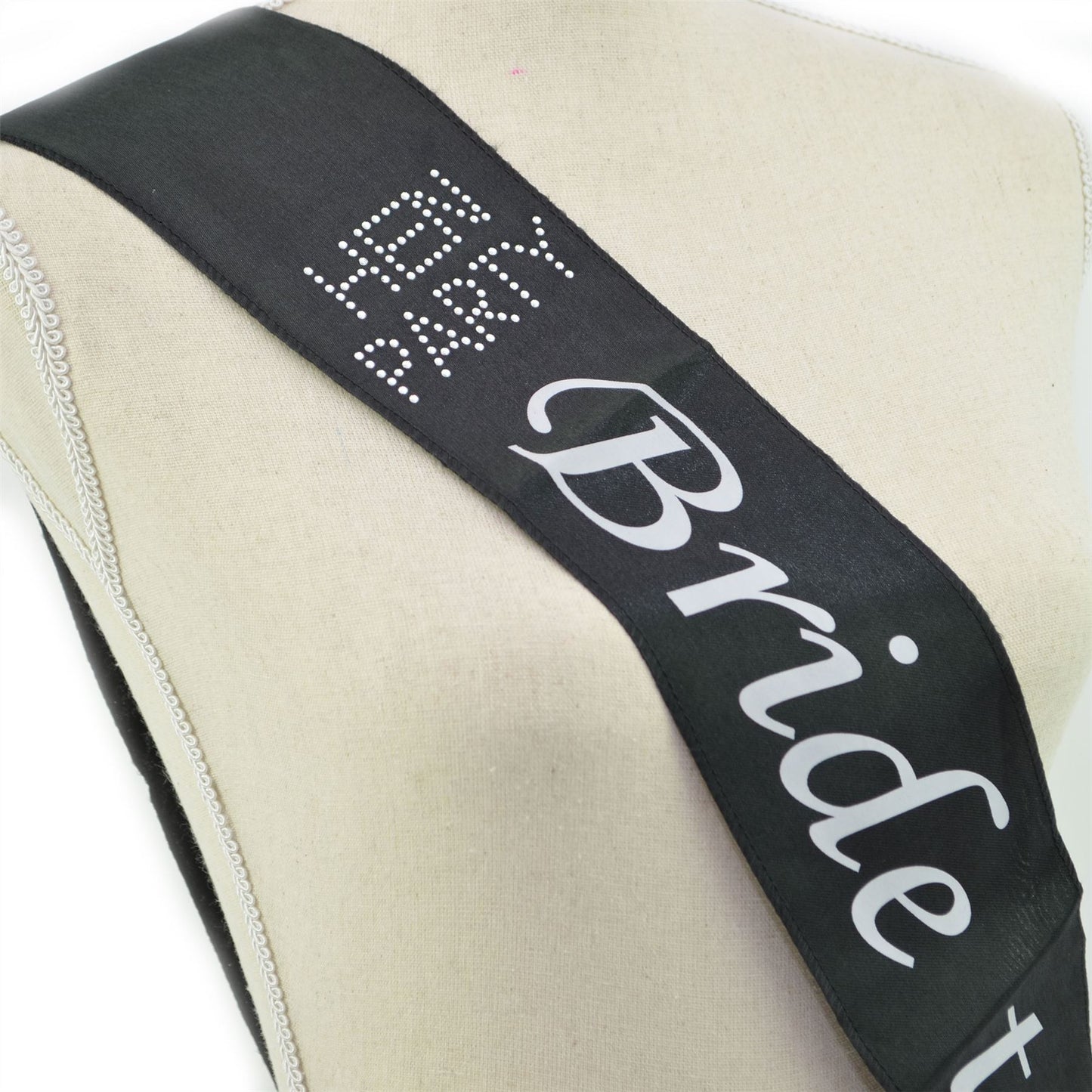 Shatchi Bride To Be Diamante Sash - Black