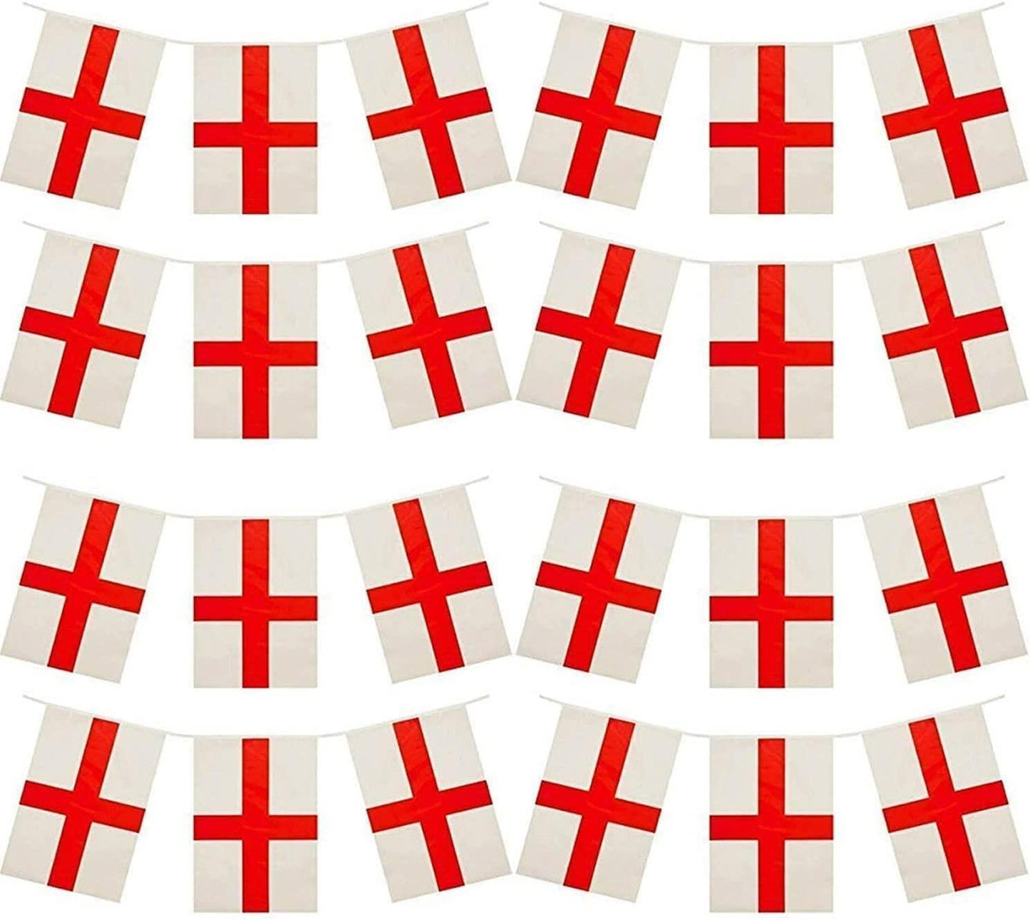 St George Bunting 20x30cm - 10m 25 Flags