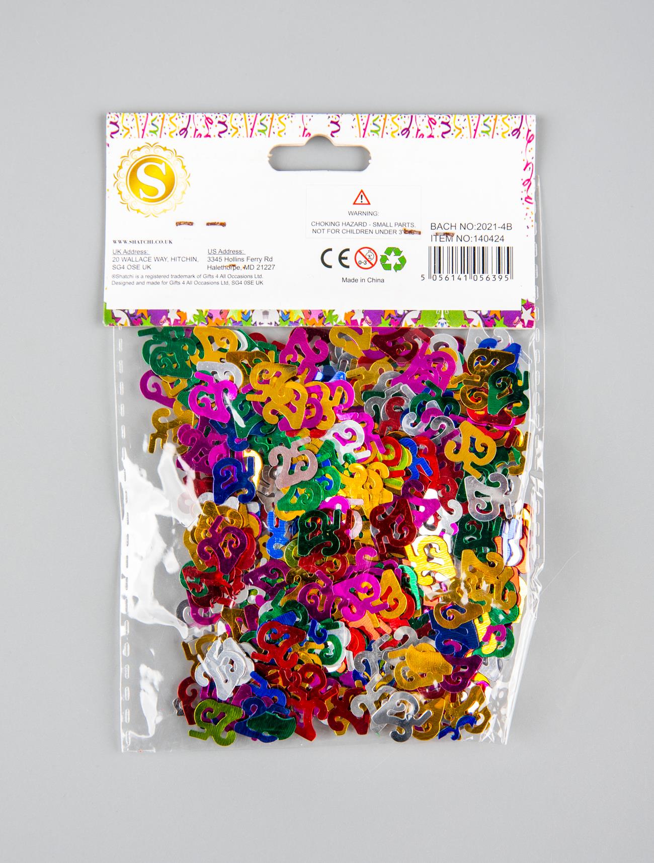 4 Packs 25th Birthday Confetti