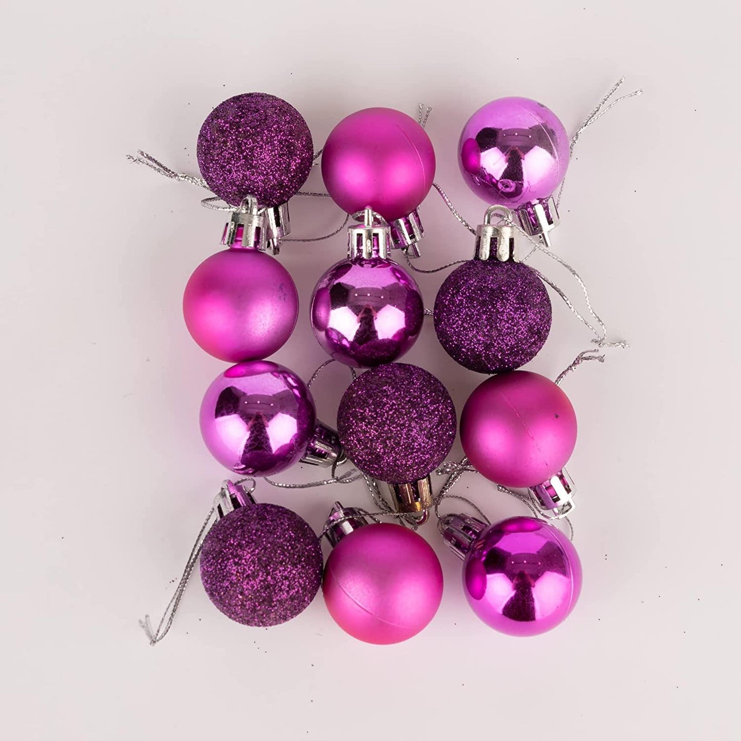 Baubles Purple 3cm - 24 Pcs Set PVC