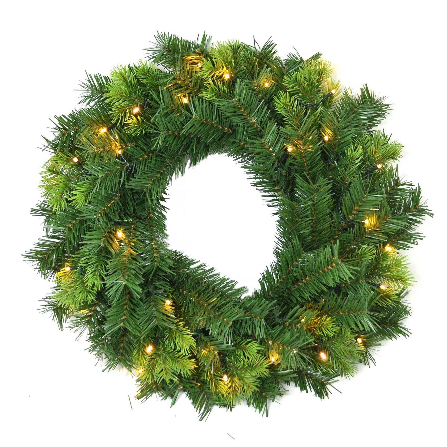 Shatchi 55cm Christmas Wreath Pre-Lit with 5 Tips