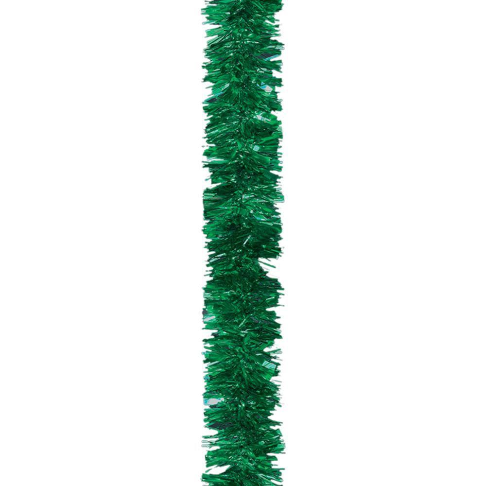 4Pcs Green Tinsel Tree Decorations - 1.8m Total Length