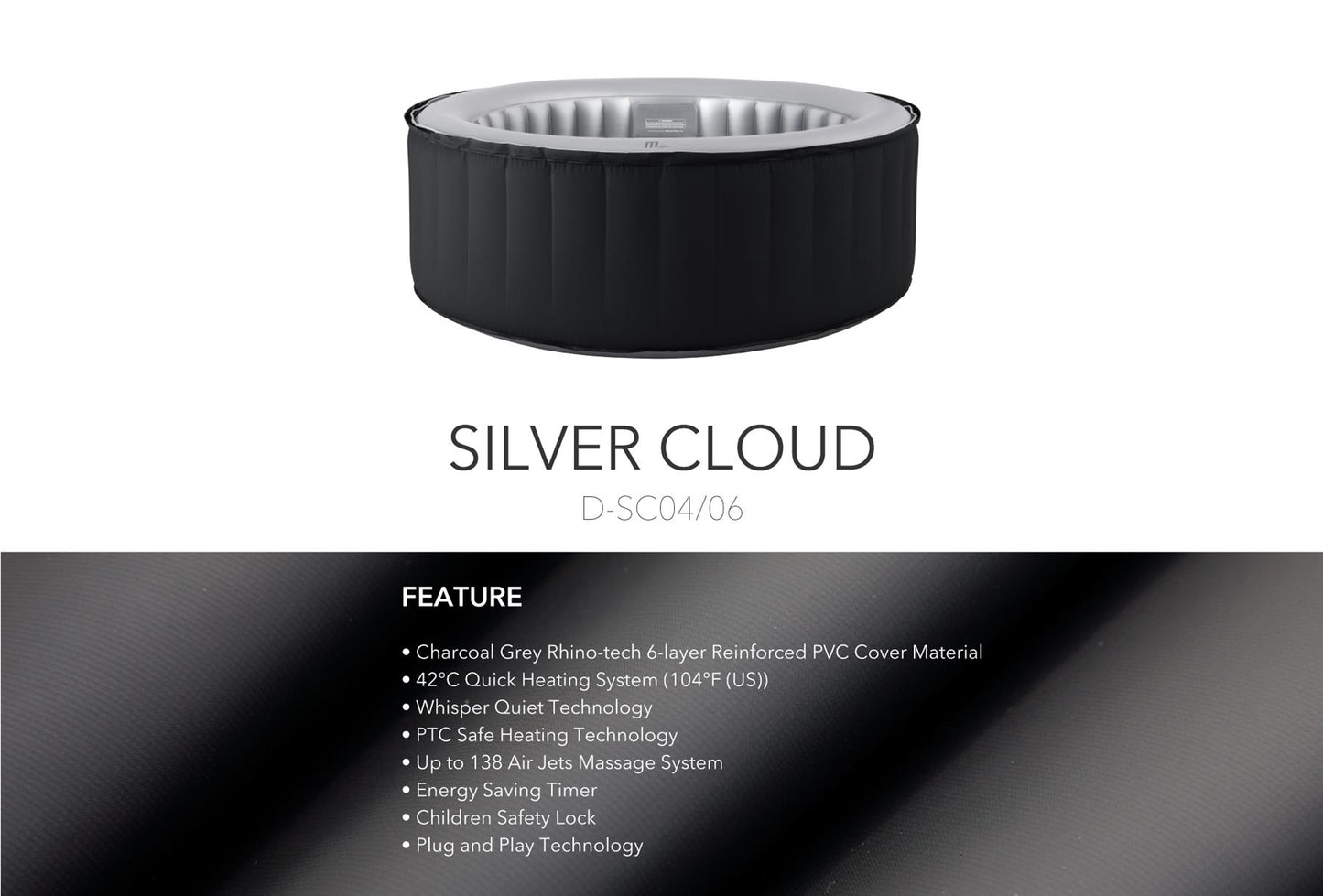 Mspa Silver Cloud 6 Bathers Hot Tub