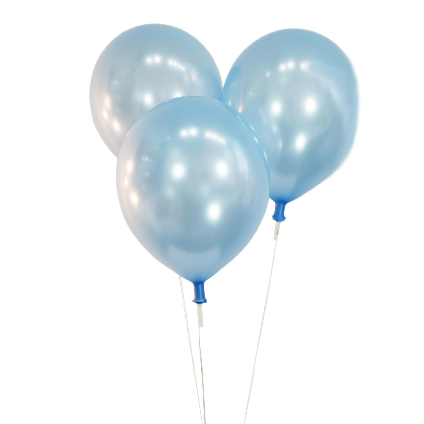 100 pcs 12" Metallic Light Blue Latex Balloons