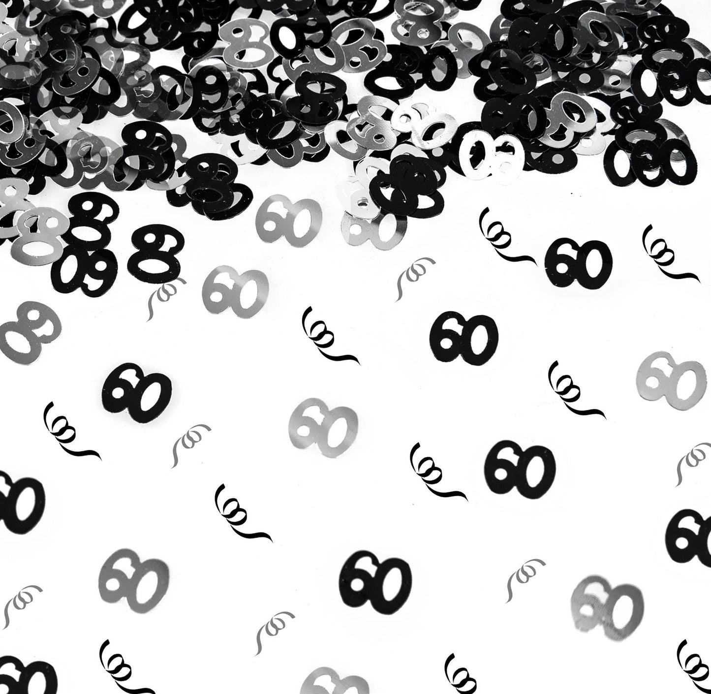 4 Packs of 60th Blue Happy Birthday Confetti 14g each