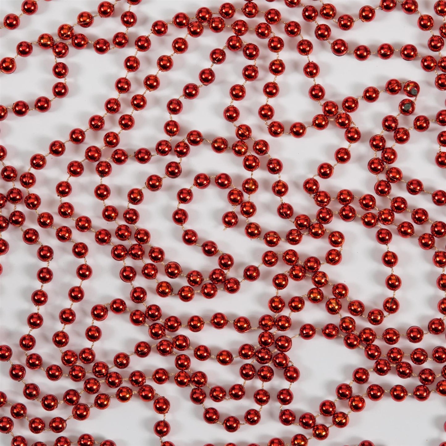 24ft Red Bead Garland Xmas Tree Tinsel