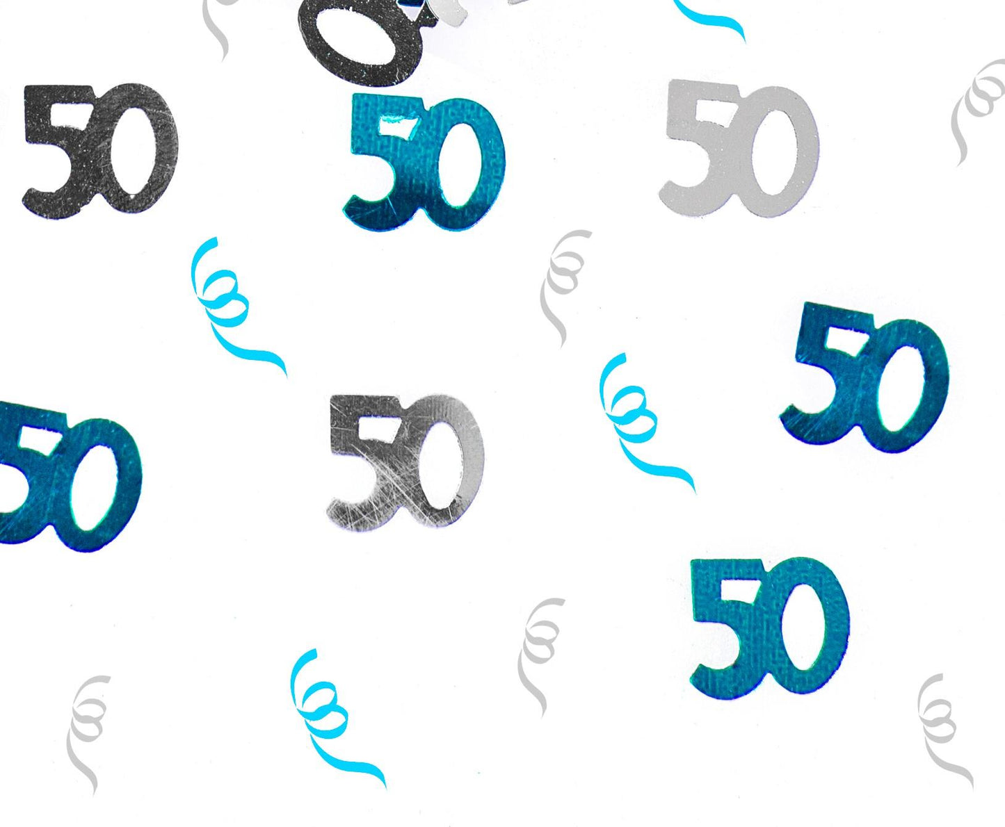 4 Packs of Blue Happy 50th Birthday Confetti (14g)
