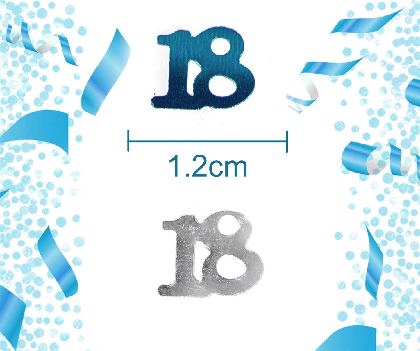 4x 14g 18th Blue Happy Birthday Confetti