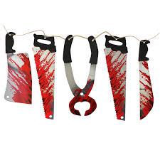 8Pcs Halloween Bloody Weapons Garland 8ft