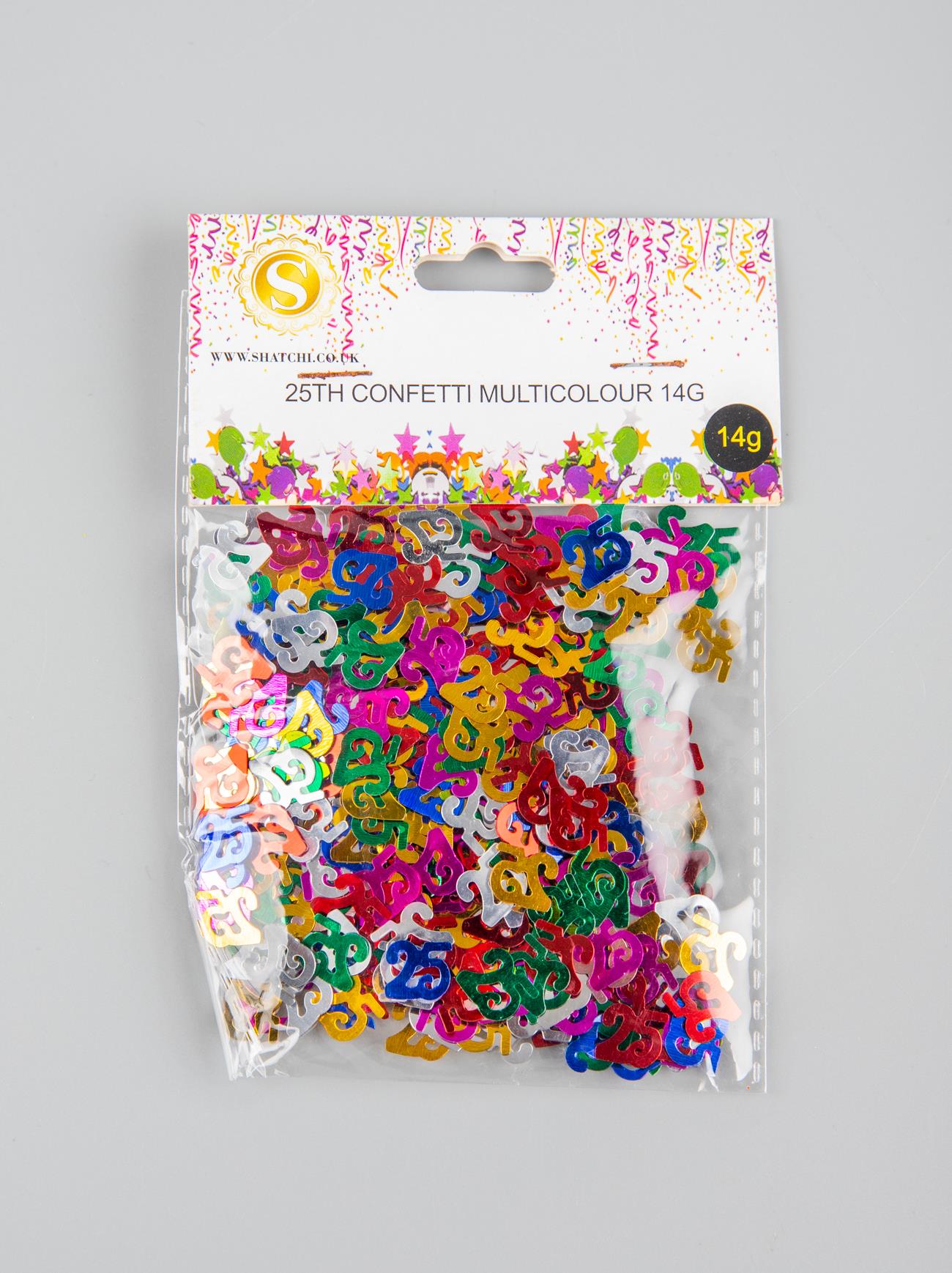 4 Packs 25th Birthday Confetti