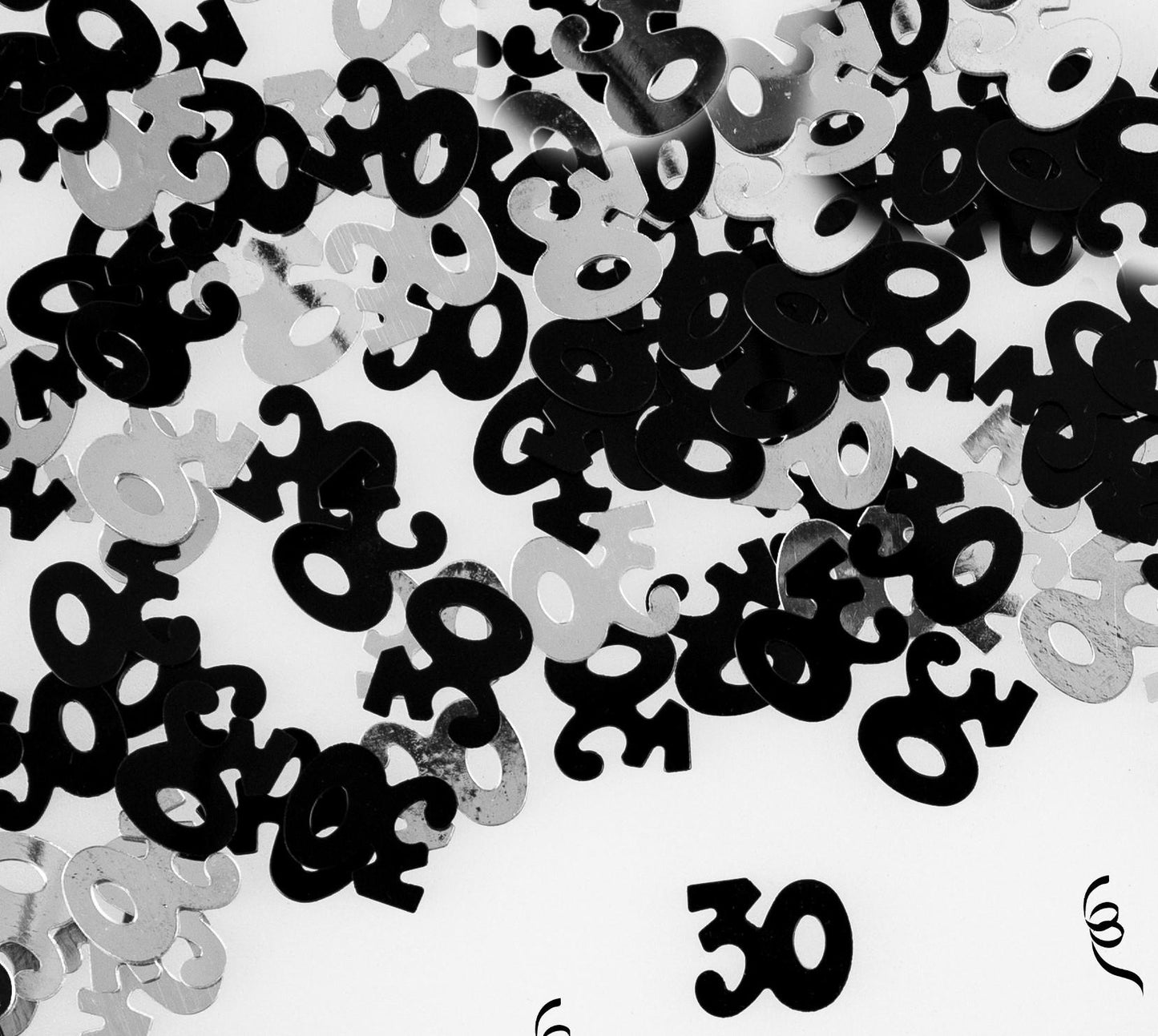2x 14g 30th Black Happy Birthday Confetti