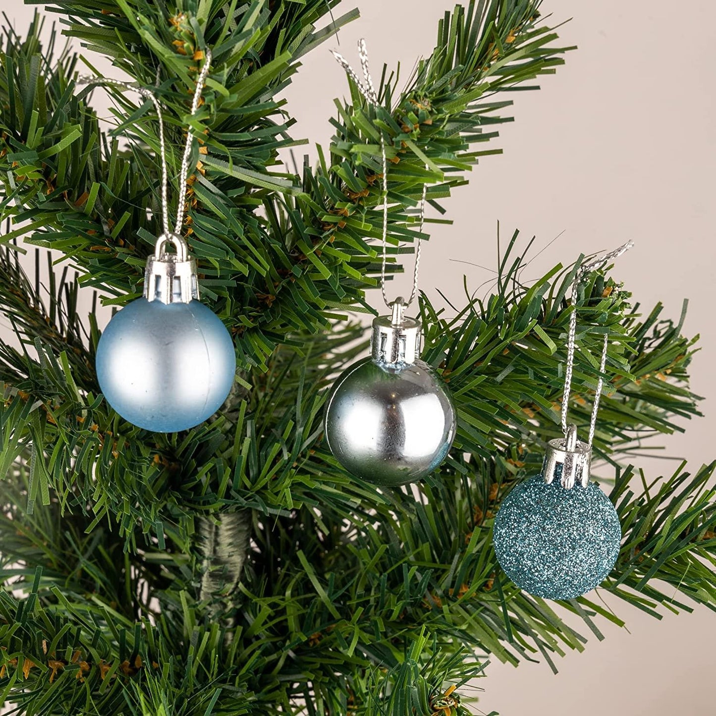 Baubles Light Blue 3cm, 24pcs Set