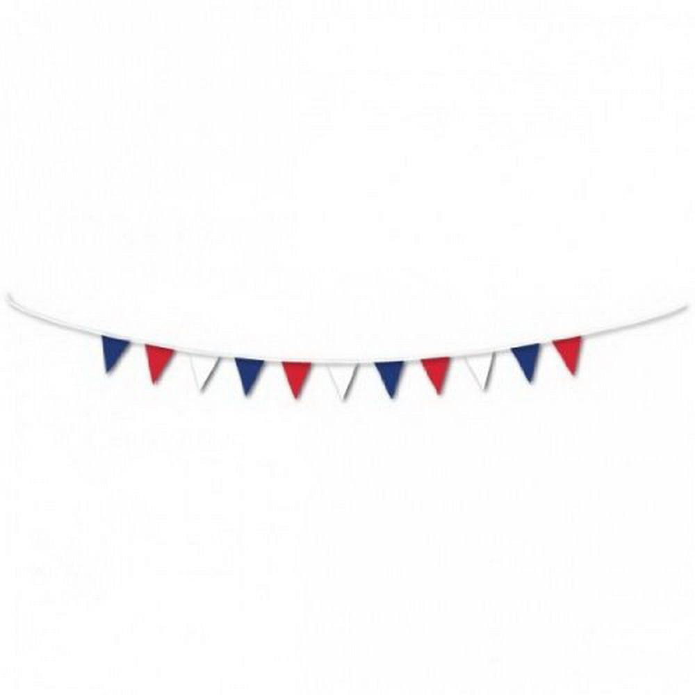 Red Blue White Bunting 40m - 80 Flags Pennant