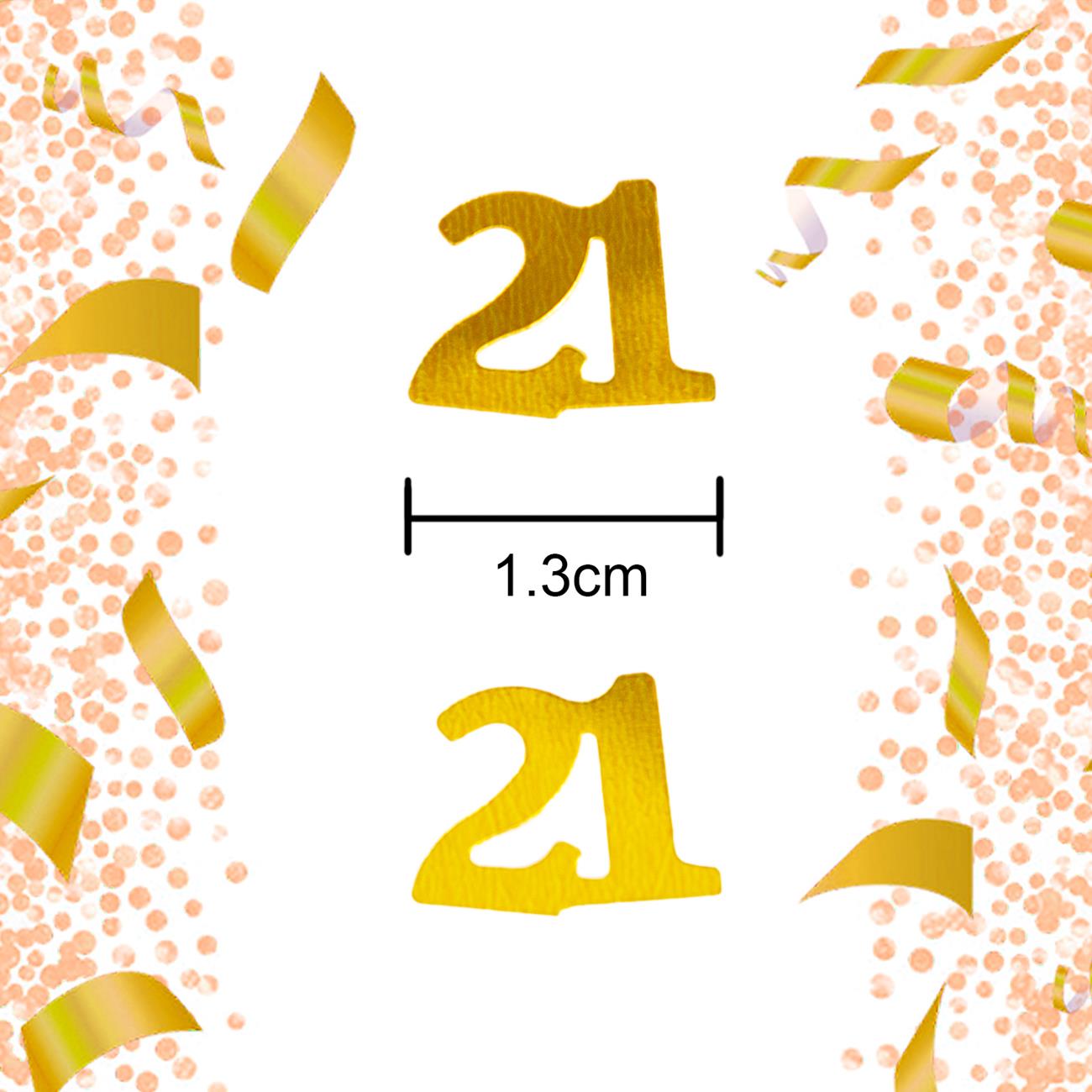 4 packs 21st Gold Confetti