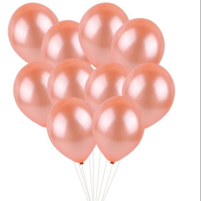 25pcs 12" Plain Latex Balloons Rose Gold