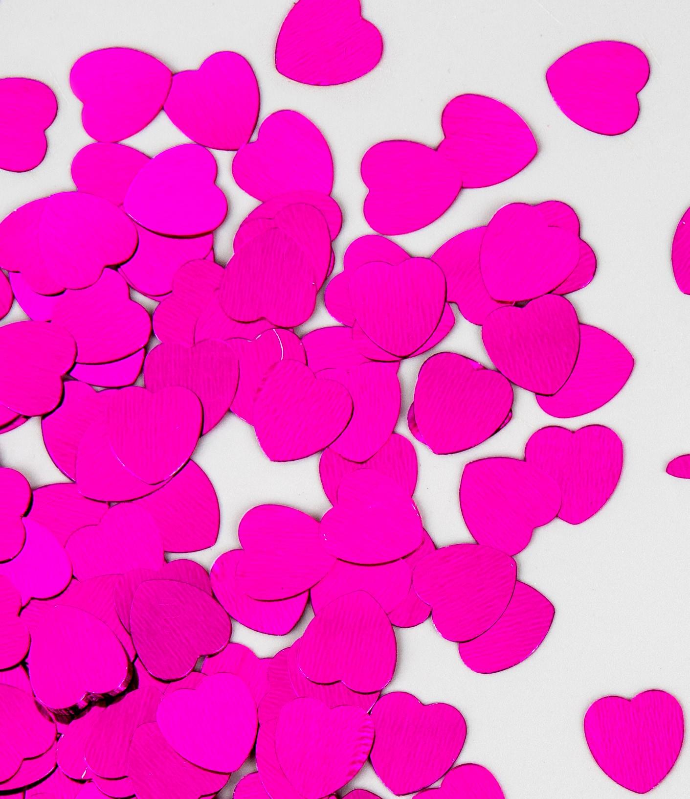 14g Pink Heart Confetti