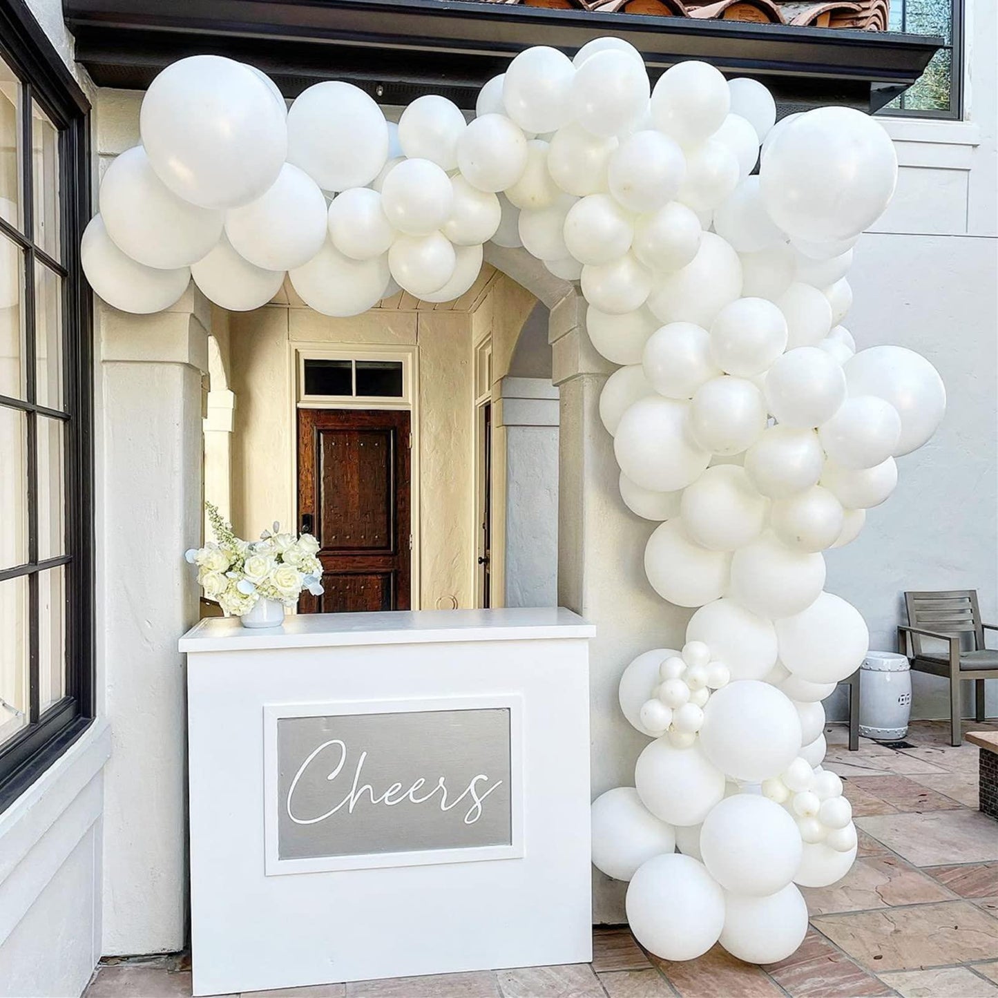 100 White Balloons - 12"