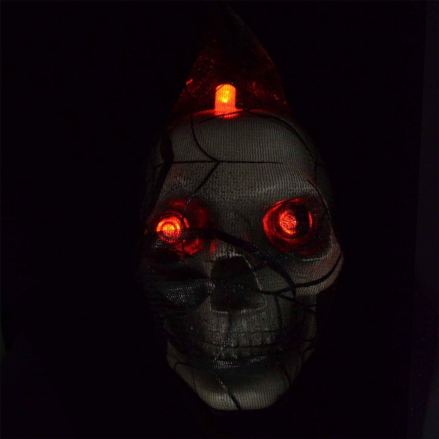 Halloween Spider Web with LED Skull